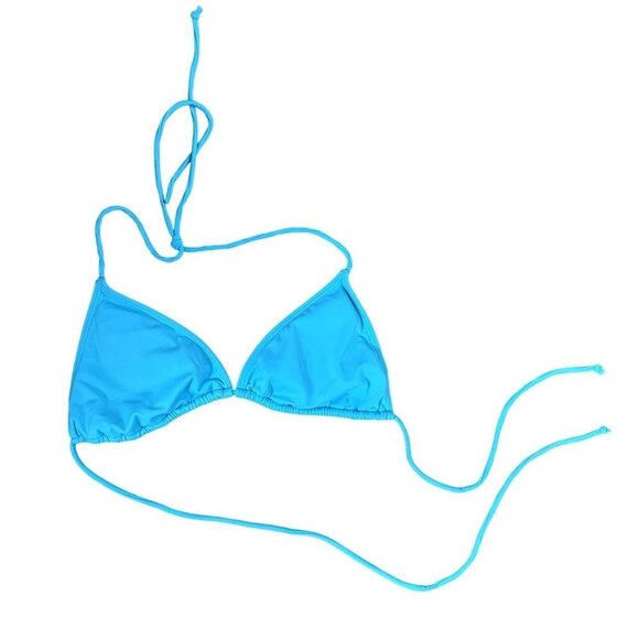 Kina blue padded removable lightweight swimsuit top bikini top nylon spandex - Picture 1 of 4
